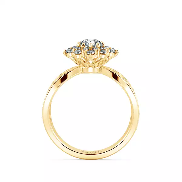 Nhẫn Kim Cương Double floral Halo NKC2505 5